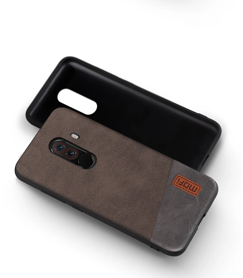Pocophone F1 чехол MOFI для xiaomi Pocophone F1 Global тканевый кожаный чехол-накладка Poco F1 Полный чехол матовый чехол 6,18'