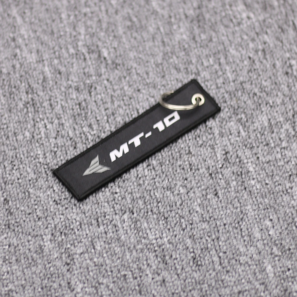 

Embroidery Key Holder Chain Collection Keychain For Yamaha MT10 MT 10 MT-10 Motorcycle Embroidered Badge Keyring