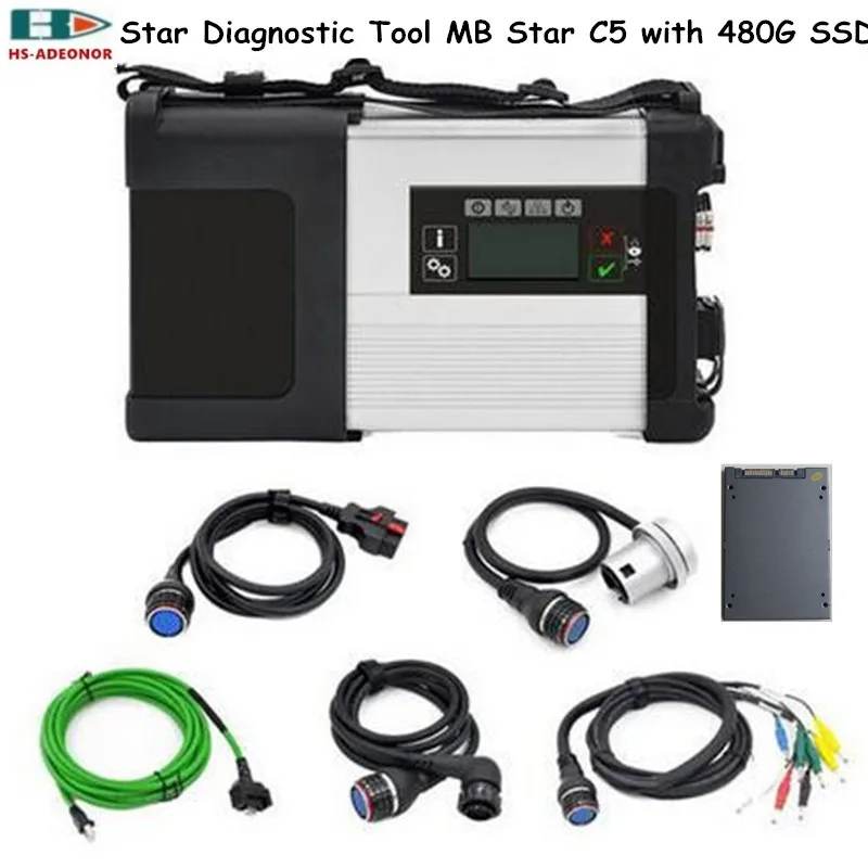Высококачественный MB STAR C5 для Benz obd2 разъемы SD и 2020/09 программное обеспечение SSD(360G)