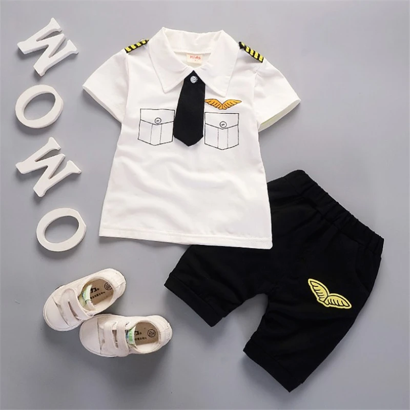 fashion Children's T-shirt and Shorts Pants Clothes Sets 2 pieces Clothing sets boys clothing Baby Boys clothes |