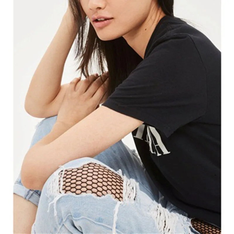 Женские джинсы лоскутное сетчатые Рваные Отбеленные джинсовые брюки ажурные