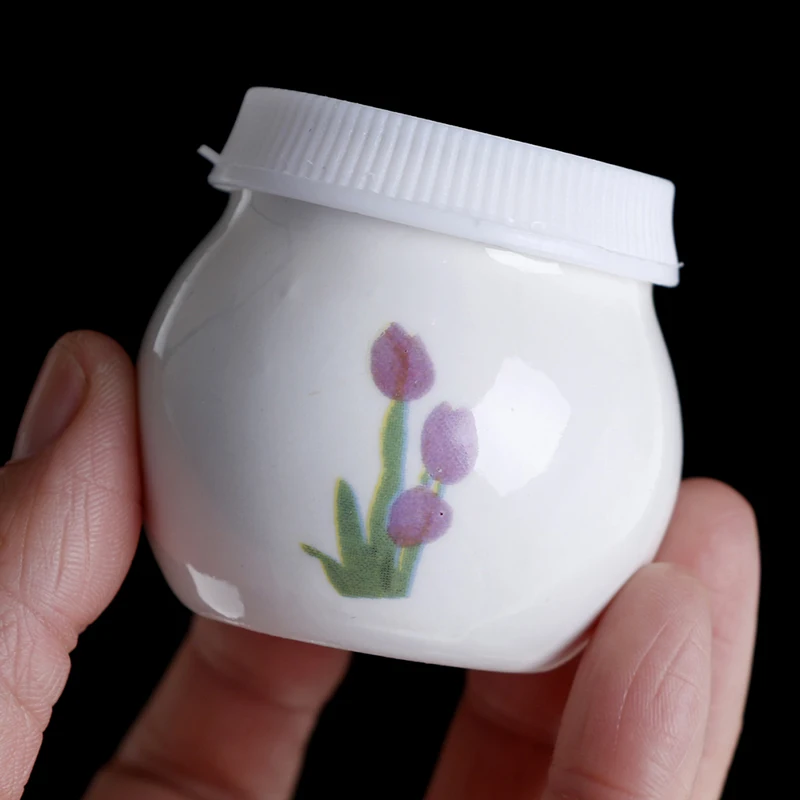 1Pcs Ceramic Glass Liquid Glass Powder Dappen Dish Flower Print Crystal Glass Cup For Acrylic Nail Art Clear Ceramic Nail Cup