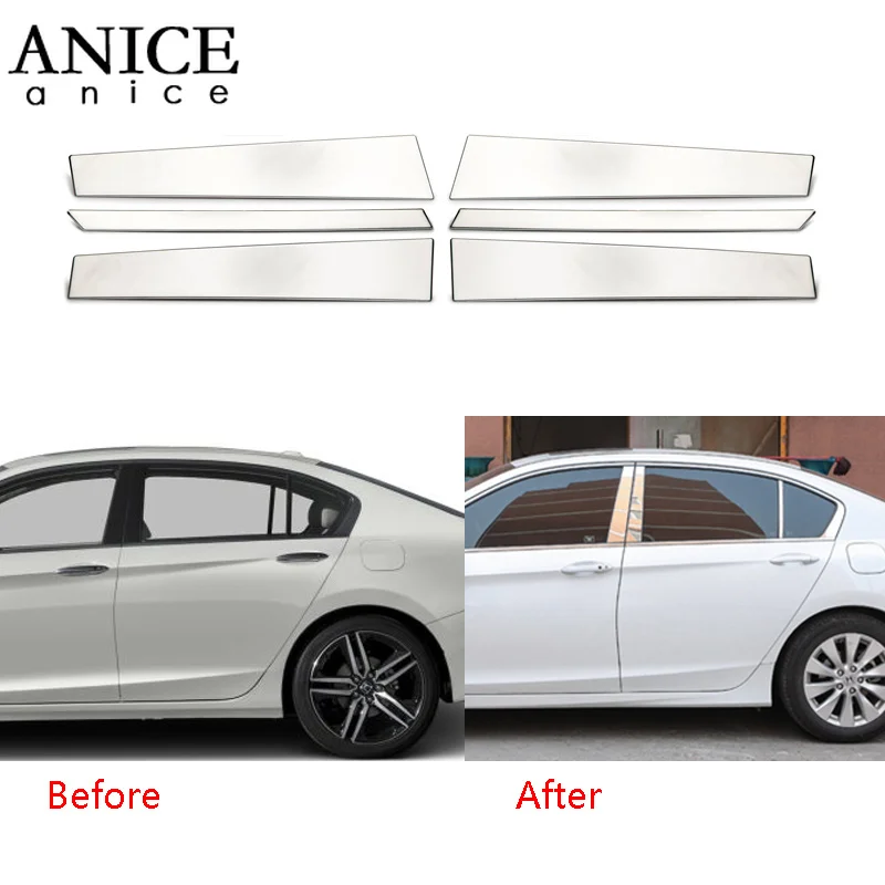 Оконная стойка из нержавеющей стали для Honda Accord Sedan 4 двери 2013 2014 2015 2016