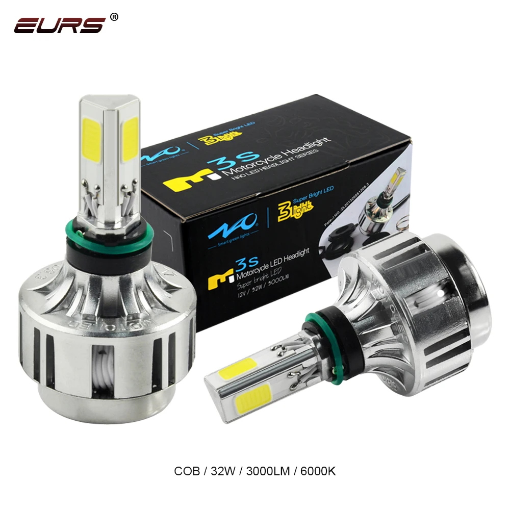 

EURS Universal Type Motorcycle LED Headlight Bulb H4 HS1 BA20D P15D H6 3500LM 35W For All Motorbike 6COB 6000K M3S