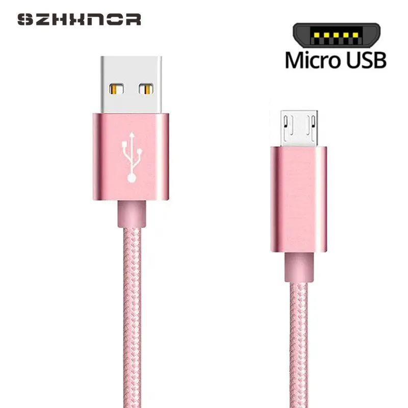 Зарядное устройство Micro USB Android для Samsung Galaxy E7 E5 A7 A5 A3 J7 J5 J1 2015/2016 плетеный