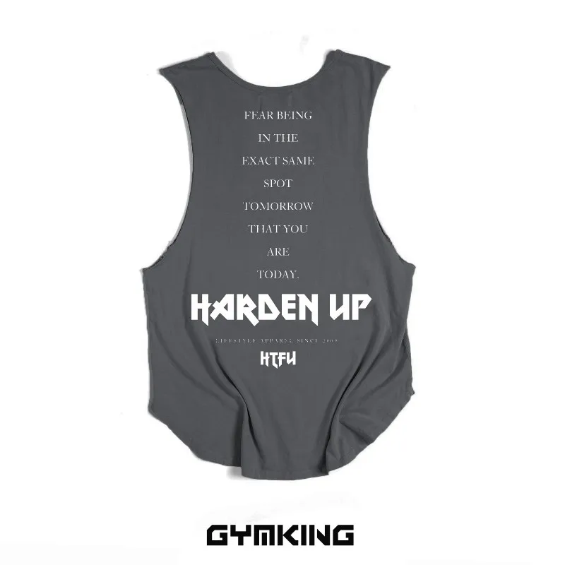 Бренд Gyms Stringer одежда Бодибилдинг майка мужская майка для фитнеса рубашка без рукавов однотонная хлопковая майка для мускулистых мужчин Золотая майка - Цвет: Серый