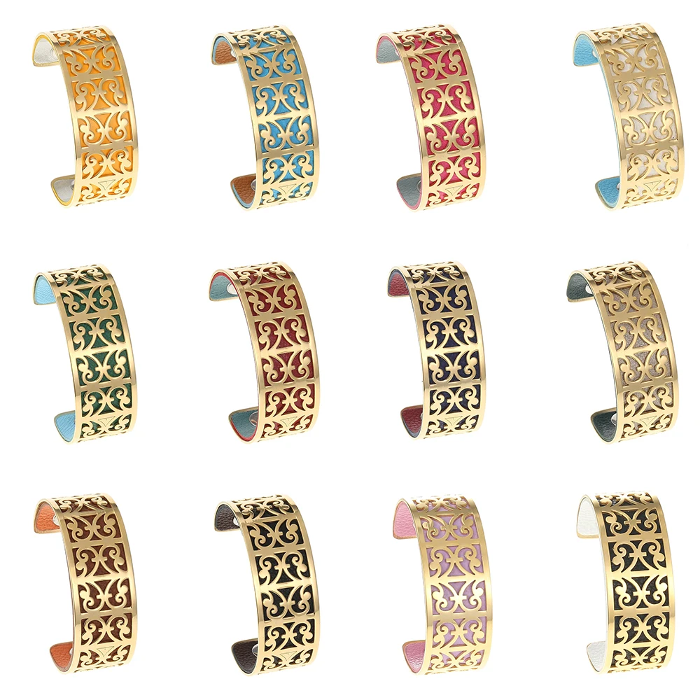 Cremo Aries Bangles Eternal Colorful Stainless Steel Bracelets Gold Filled Wristband Iterchangeable Reversible Leather Bangle | Украшения и