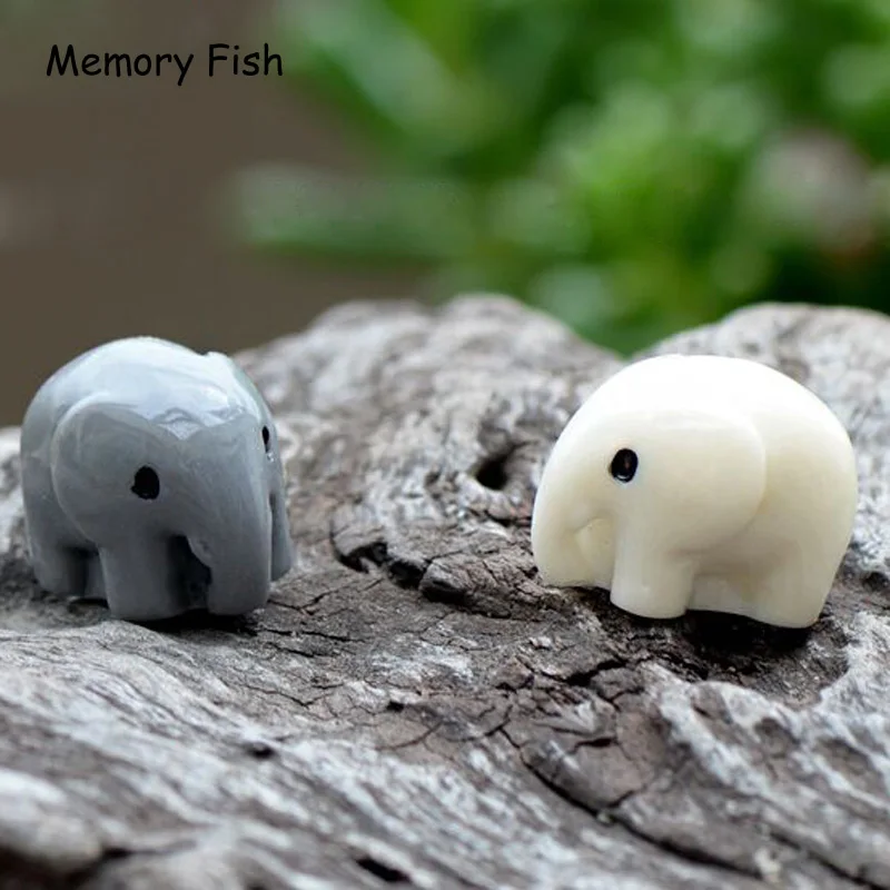 Kawaii Мини мультфильм Слон Статуэтка микро сад/сочный Декор фигурки животных