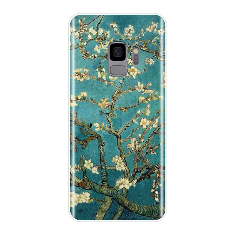 Ван Гог арт Мягкий силиконовый чехол для телефона для samsung Galaxy Note 4 5 8 9 задняя крышка для samsung Galaxy S5 S6 S7 Edge S8 S9 Plus