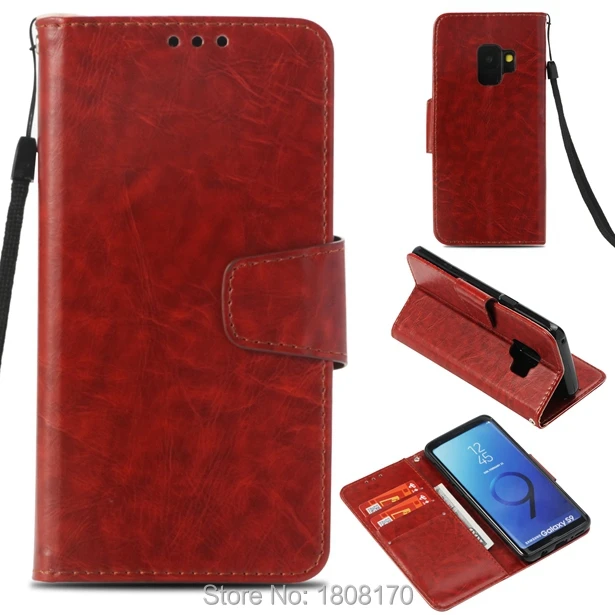 C Ku Ретро Crazy Horse PU кожаный чехол кошелек для Samsung S9 S8 Plus S5 S6 S7 Edge A3 A5 2016 2017 подставка