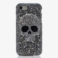 punk skull metal phone case for xiaomi redmi note 10 9 8 pro diamond coque 9s 10s 7 6 8t mi max 3 2 note 10 9 7 6 5 5a 8t 9s 5g