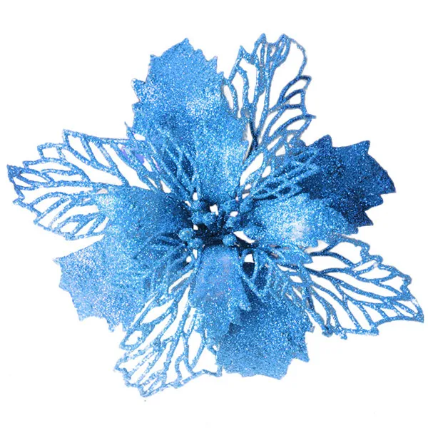 blue Merry Christmas романтическая розетка подвесная charm16 см вечерние украшения Рождественская елка орнамент цветок Рождественский Декор подарок& xs - Цвет: blue