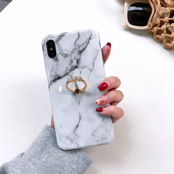 Чехол-подставка с кольцом на палец для iPhone 6 6S 7 8 Plus X XS MAX XR | Мобильные телефоны и