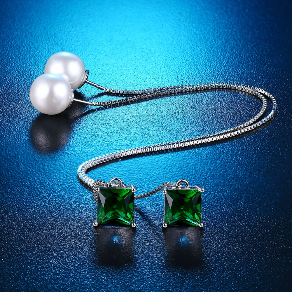 Женские посеребренные тонкие серьги подвески с длинной линией|threader earrings|long threader