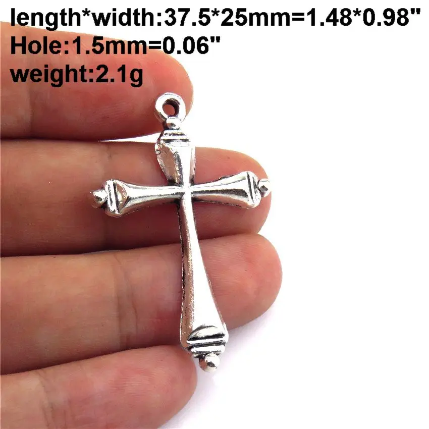 No29-5pcs 21714 Винтажный серебряный крест, крылья Иисуса, подвески, Подвески для изготовления ювелирных изделий, ручная работа, подвески, сделай сам, ожерелье, No25-48 - Окраска металла: No29-5pcs