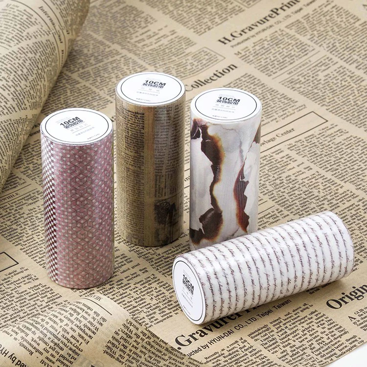 10 см Широкий Ретро Винтаж декоративные маскировки Клейкие ленты старый сожгли