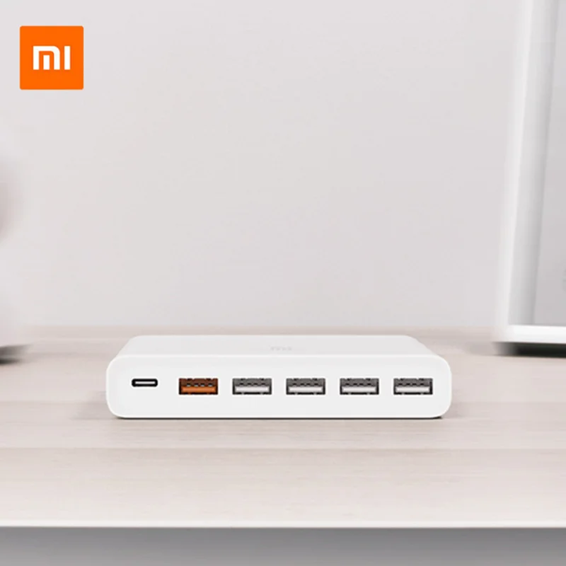 Xiaomi Mi портативное USB зарядное устройство 6 портов Быстрая зарядка QC 3,0 Макс 60 Вт для iphone samsung