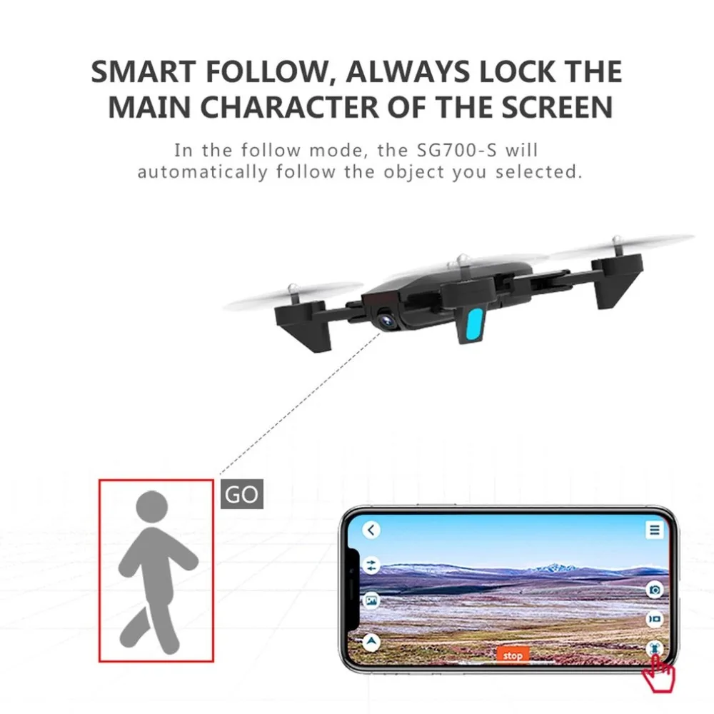 SG700-S оптического потока складной четыре оси самолета RC Дрон с 1080P камера для дрона