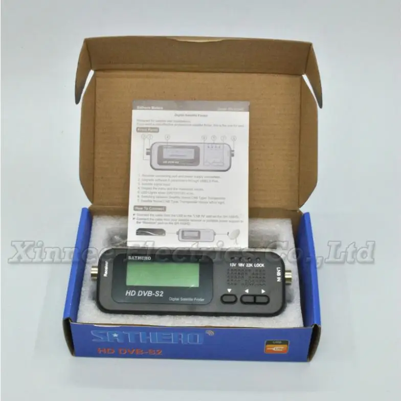 Sathero SH-100HD карманный цифровой спутниковый Finder спутниковый измеритель HD сигнал СБ с DVBS2 USB 2,0