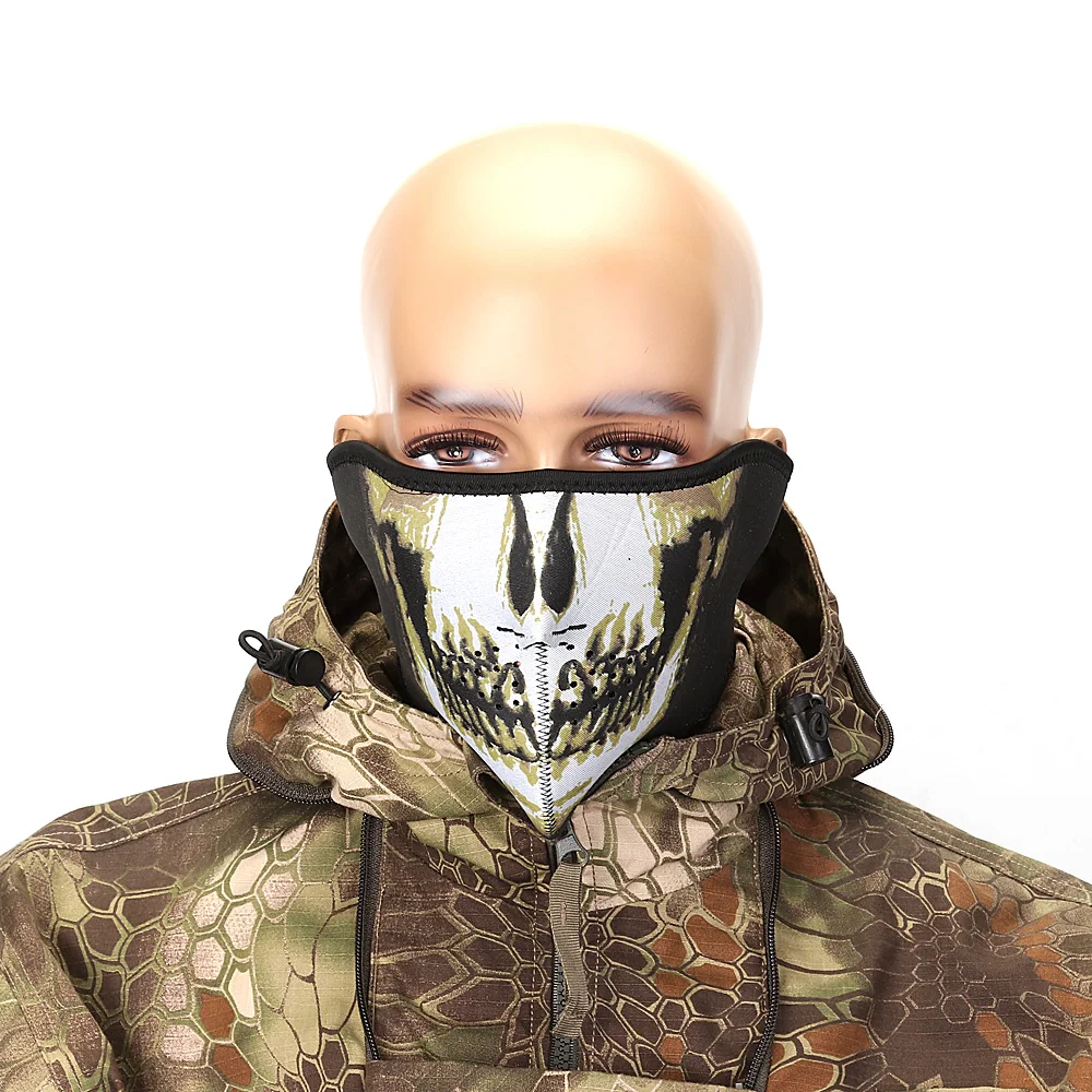 Tactical Head Scarf protection Mask Cool Skull Bandana Bike Helmet Neck Face Mask Paintball Ski Sport Headband