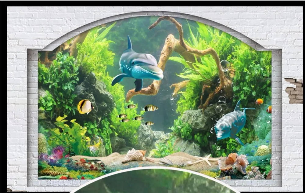 3D фото обои на заказ 3d Настенные с изображением фрески свежий большая цистерна