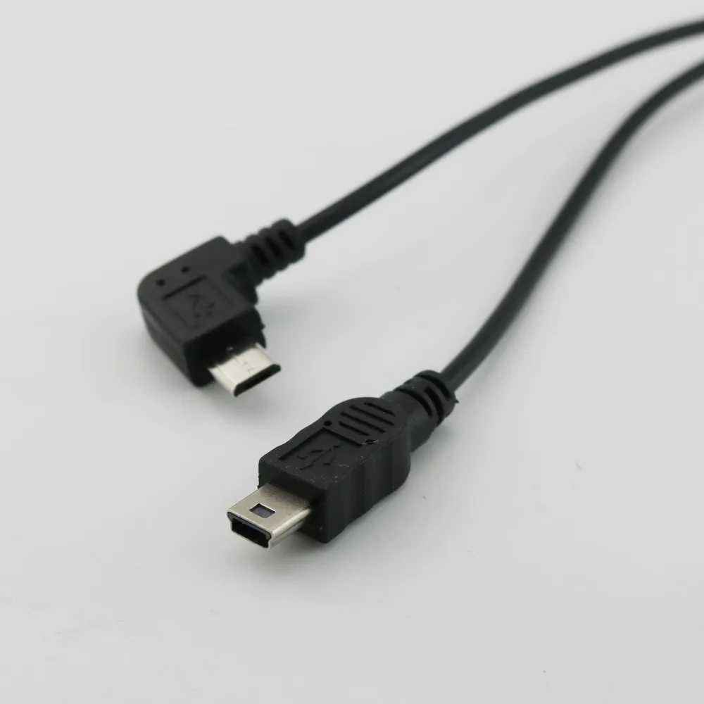 1 шт. мини USB 2,0 гнездовой разъем для мини USB штекер+ Micro USB Мужской 90 градусов под прямым углом Зарядное устройство Кабель-адаптер