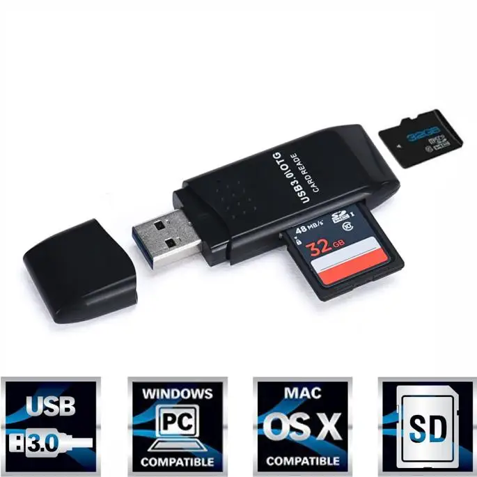 Мини 5 Гбит/с Супер Скоростной USB 3 0 Micro SD/SDXC TF кардридер адаптер Оптовая высокая