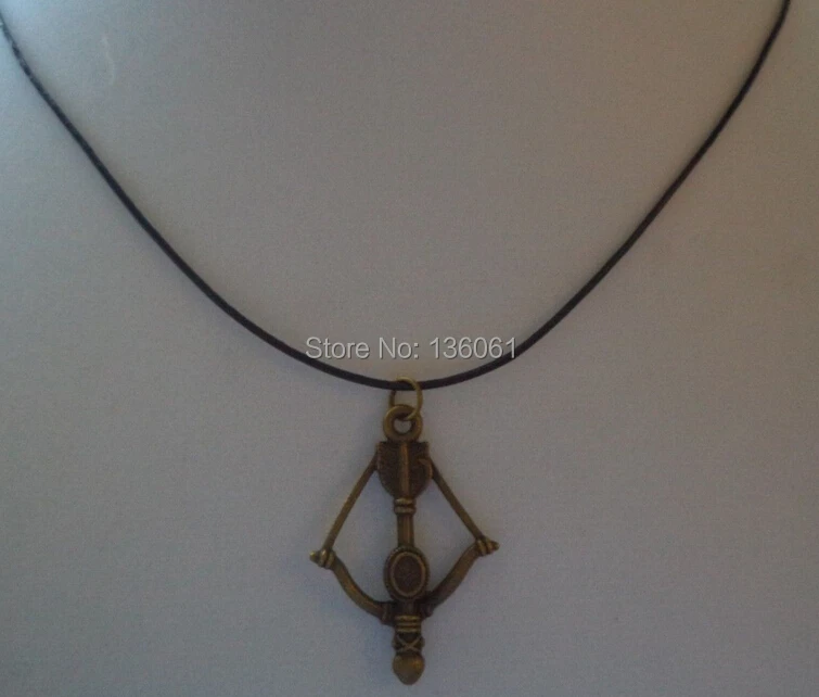 Винтажное бронзовое ожерелье с луком и стрелами серебряное крыло пуля кошка