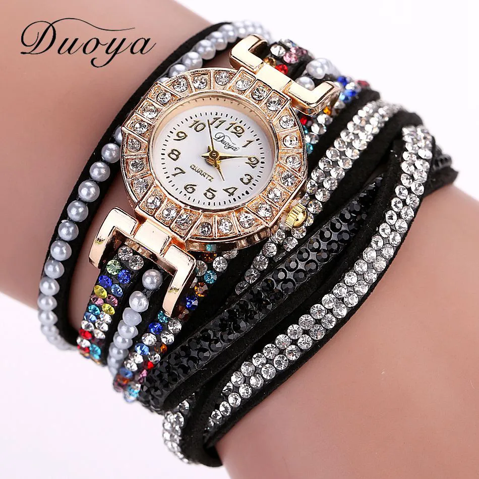 Женские дизайнерские часы роскошные женские с жемчужным браслетом кварцевые