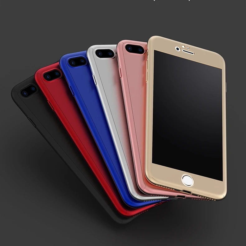 360 градусов полный Чехол для iphone 11 Pro Max Xs Max Xr 6S 6 Plus Чехол Жесткий PC закаленное стекло чехол для iphone 7 8 Plus чехол s