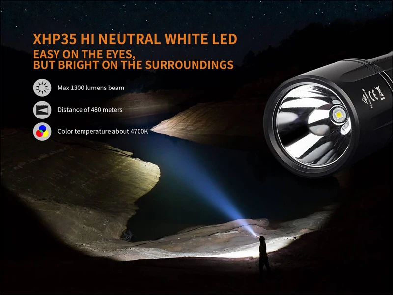Дальний дальний луч Fenix TK35 CREE XHP35 HI нейтральный белый светодиодный 1300 люмен удобный и Дальний Фонарик