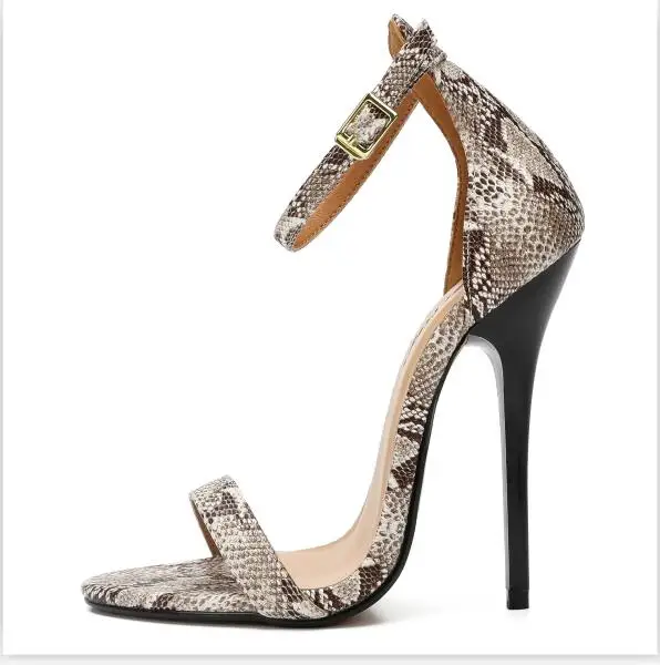 Красный HSM zapatos mujer; женские босоножки на шпильке для трансвеститов; женские свадебные туфли на высоком тонком каблуке 14 см; туфли-лодочки с леопардовым принтом и ремешком на щиколотке - Цвет: Красный