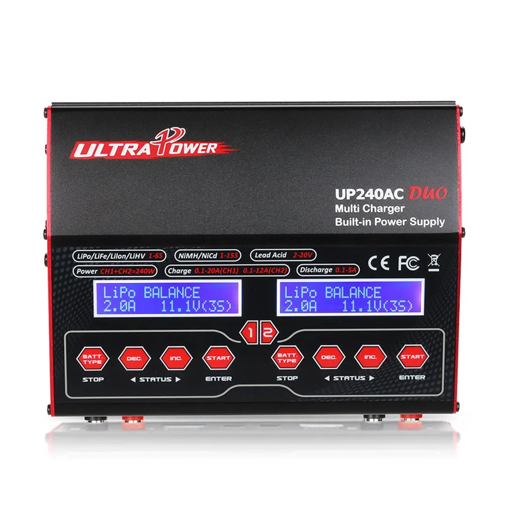 Ультра мощность до 240 AC DUO Вт 2в1 LiIo/LiPo/LiFe/NiMH/Nicd батарея RC Баланс Зарядное устройство