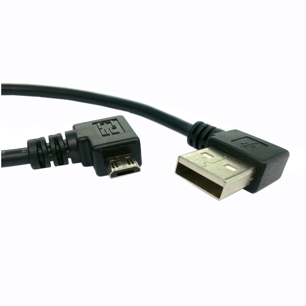 Кабель удлинитель Xiwai с позолоченными контактами 90 градусов разъем USB 2 0 на Micro B