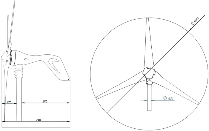 Новое поступление небольшой генератор энергии ветрогенератор/макс. 600 Вт 12 В/24 В