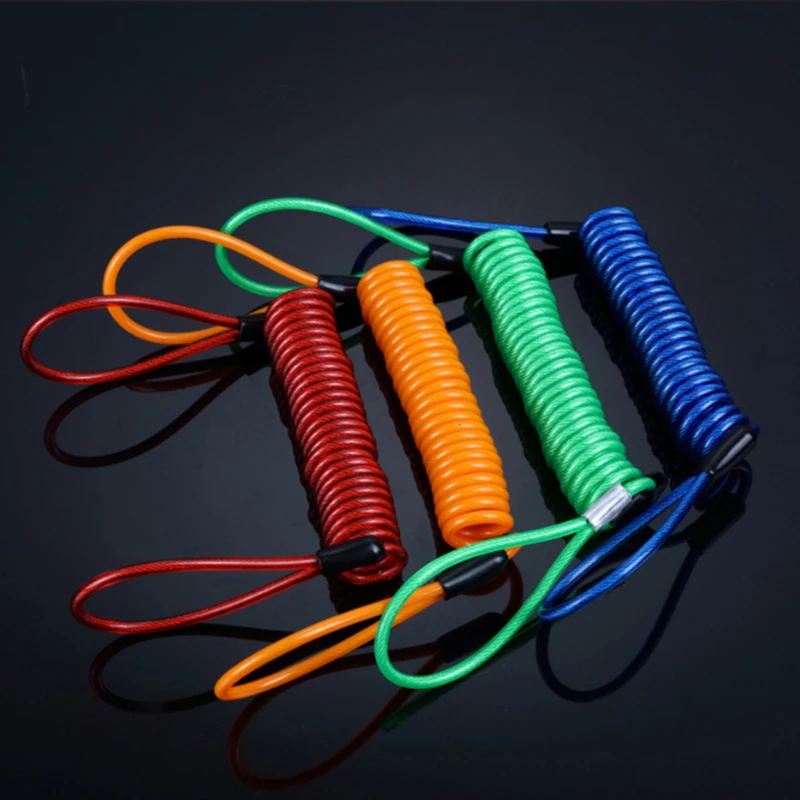 

Stretch length 120cm icycle Lock Reminder Elastic Rope Anti Theft Bike Motorcycle Scooter Spring Cable Wire 4 color