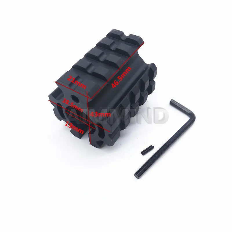 Тактический 20 мм железнодорожное Крепление ствола низкий профиль Quad-rail газовый