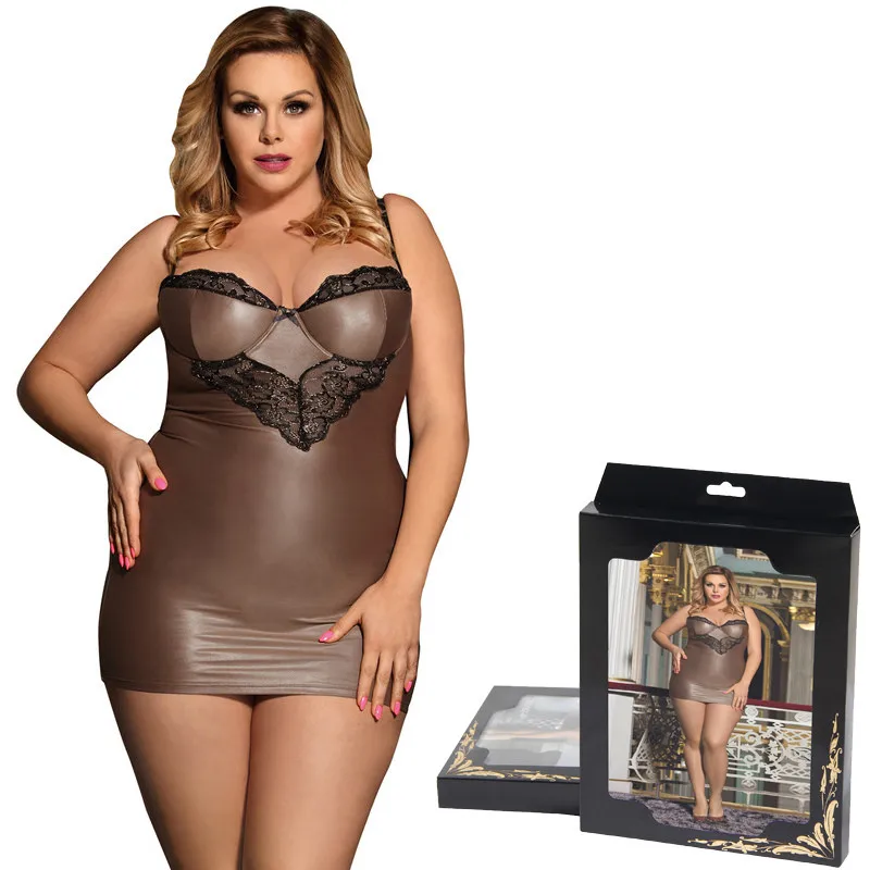 Box Champagne Color Comeonlover, облегающие, сексуальные, для женщин, атласная ткань, 5XL, неглиже, на бретельках, на косточках, Nuisette Grande Taille, сексуальные, RL80278 - Цвет: Box Champagne Color