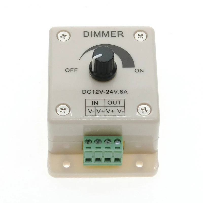 Светодиодный диммер DC12V ~ 24V 8A контроллер диммера с ручным вращением регулятор