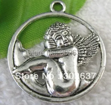 

FREE SHIPPING 60pcs Tibetan Silver Color angel charms A8985