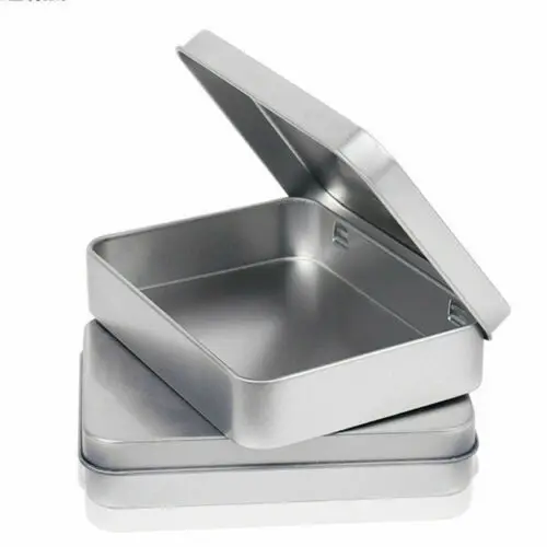 1 шт. металлическая жестяная прямоугольная коробка для хранения маленькие