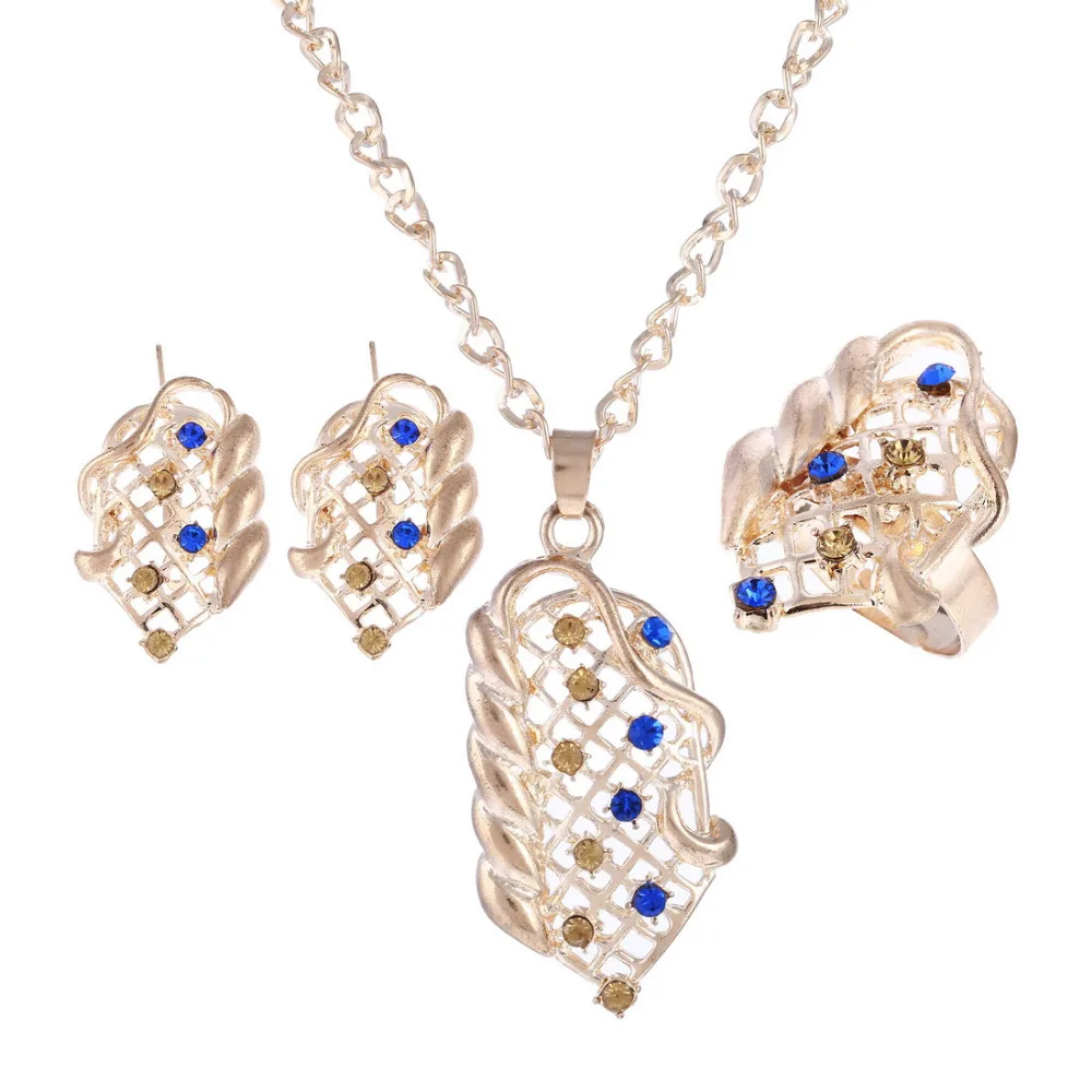 Винтажное ожерелье с подвеской Стразы королевы невесты фианитом золотого цвета