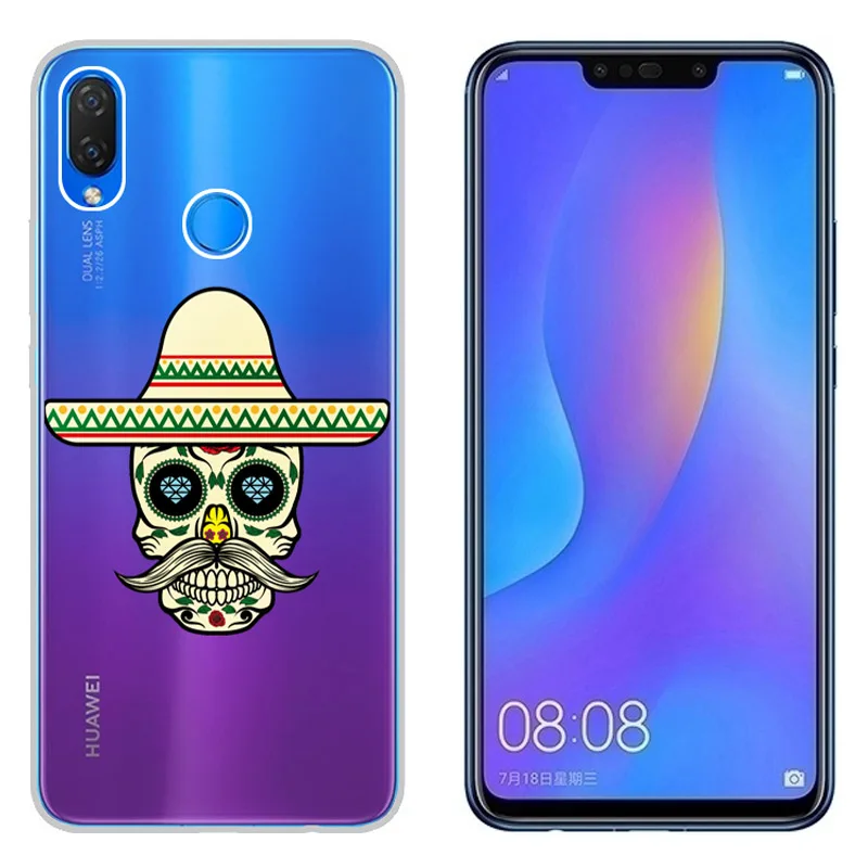 For Huawei P Smart Plus Case 6.3 Inch Colorful Cartoon Printing Phone Back Cover Fundas Smart+ INE-LX1 |