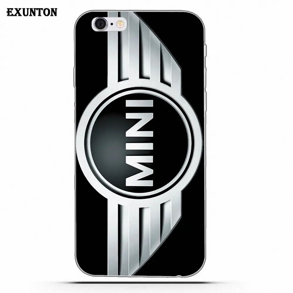 as picture Mini Cooper Автомобильный логотип гоночный мягкий протектор для Apple iPhone 4 4S 5 5C SE 6 6S 7 8 Plus X - Цвет: as picture