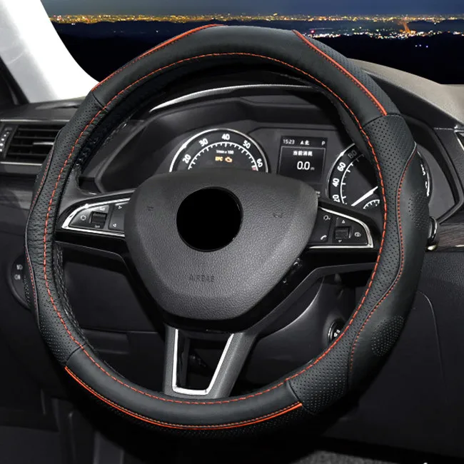 Высококачественный кожаный чехол на руль автомобиля летние универсальные