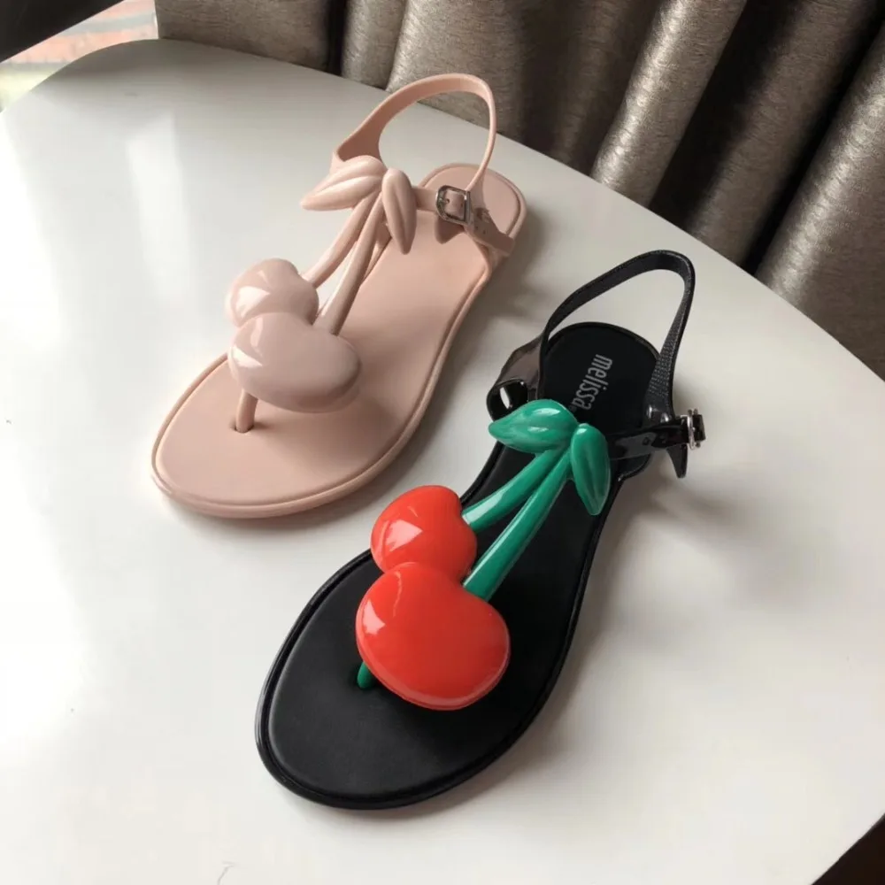 Высококачественные сандалии melissa Женская обувь Удобные на плоской подошве