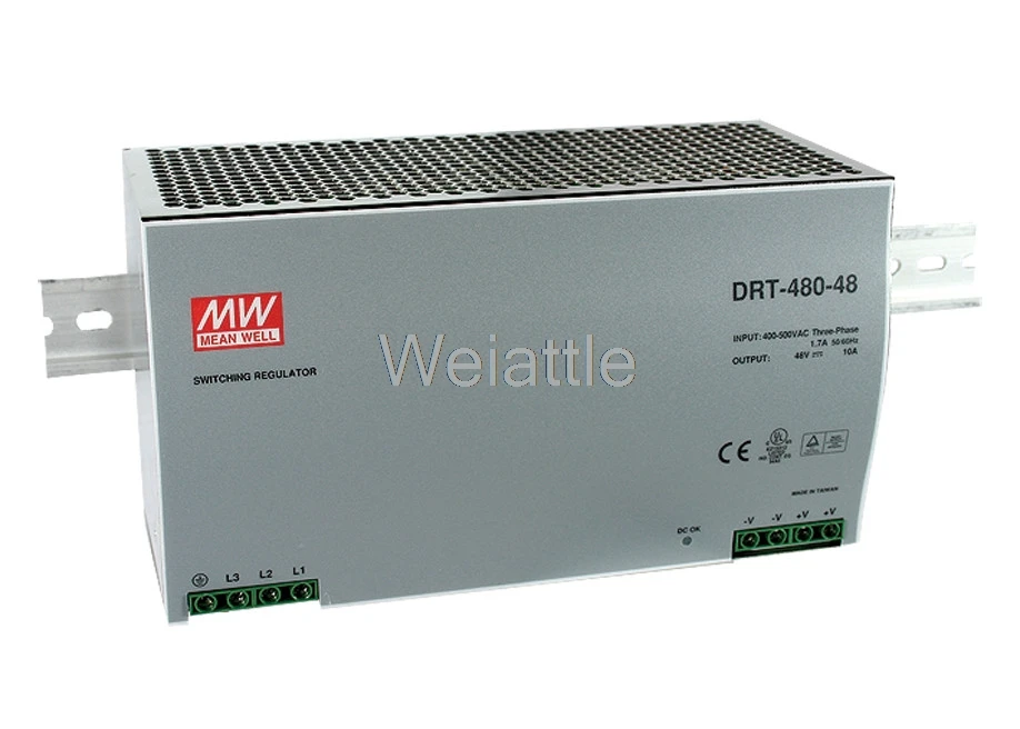 

MEAN WELL оригинальный DRT-480-24 24В 20А meanwell DRT-480 24В 480 Вт одиночный выход промышленный din-рейка источник питания