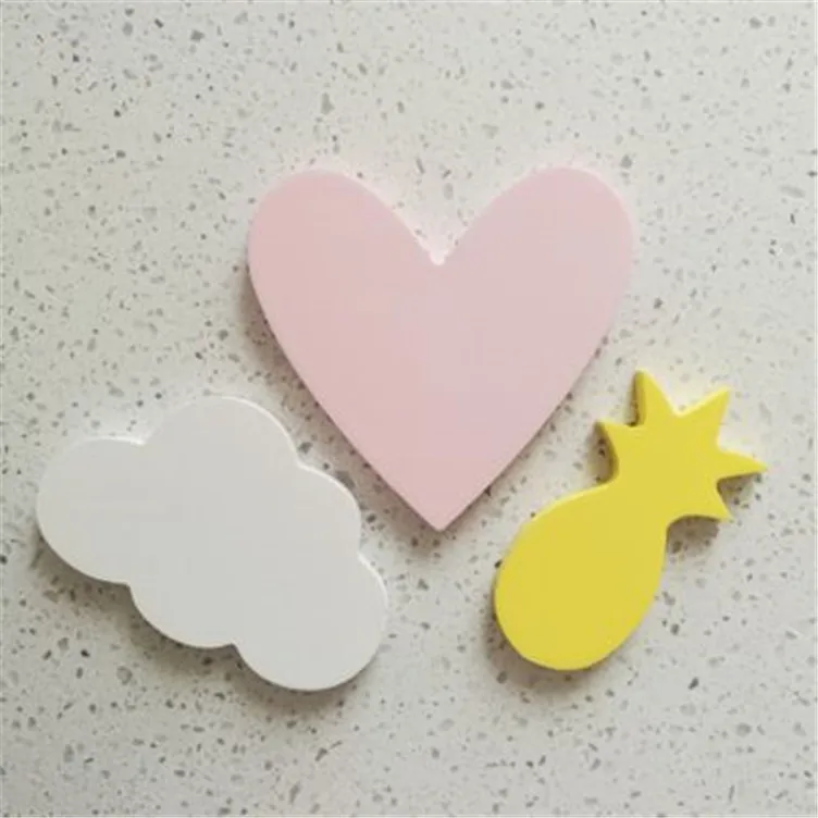 1 шт. Сердце Деревянный крючок для одежды принцессы Детское украшение стены