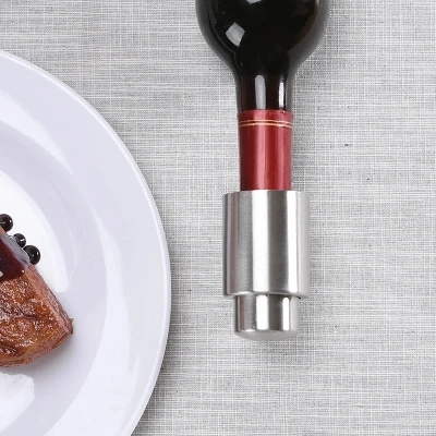 Вакуумная герметичная пробка из нержавеющей стали для хранения красного вина