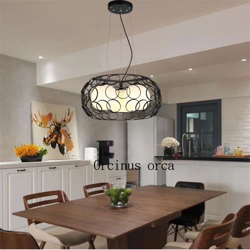 Restaurant chandelier creative personality dining room lights Nordic three modern simple aisle bar meal hangi | Лампы и освещение
